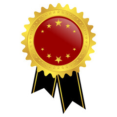Gold Seal of Excellence & Achievement Award Badge | A versatile, high-quality vector graphic representing superior quality, achievement, excellence, and guaranteed trust, perfect for branding