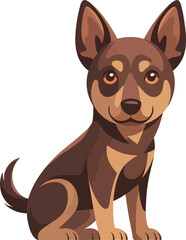  Cute cartoon a illustrator vector kelpie