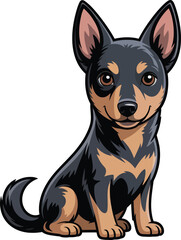  Cute cartoon a illustrator vector kelpie