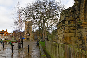 Obraz premium Guisborough Church Square, in December, 2025.