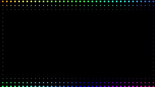 Minimal Black Background with Green Dots Top Border Animation