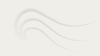 Beautiful curved folds of cloud dancer-colored fabric