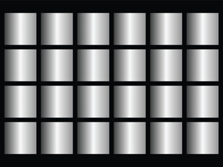 Abstract grid of glossy metallic squares in uniform layout