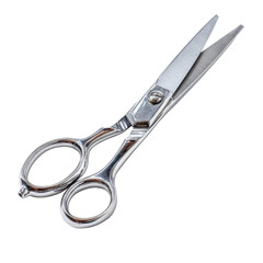 Fototapeta premium Elegant Metallic Scissors Black Background