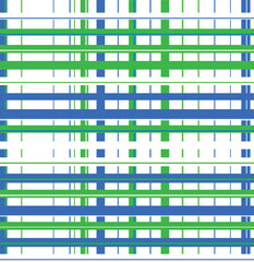 Abstract geometric pattern with blue and green lines and shapes