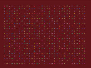Colorful star and dot pattern seamless background design
