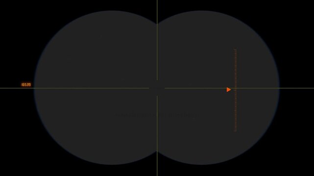 Binocular View Overlay With Alpha Channel. View Through Digital Futuristic Binoculars Viewfinder
