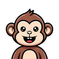 Obraz premium Monkey Cartoon Character. (1)