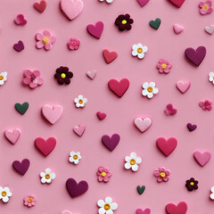 Cute hearts seamless pattern, and lovely romantic background, great for Valentine's Day, Mother's Day, wedding, textiles, wallpapers, banners