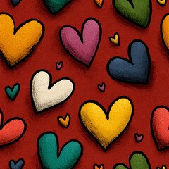 Cute hearts seamless pattern, and lovely romantic background, great for Valentine's Day, Mother's Day, wedding, textiles, wallpapers, banners