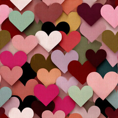Cute hearts seamless pattern, and lovely romantic background, great for Valentine's Day, Mother's Day, wedding, textiles, wallpapers, banners