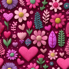 Cute hearts seamless pattern, and lovely romantic background, great for Valentine's Day, Mother's Day, wedding, textiles, wallpapers, banners