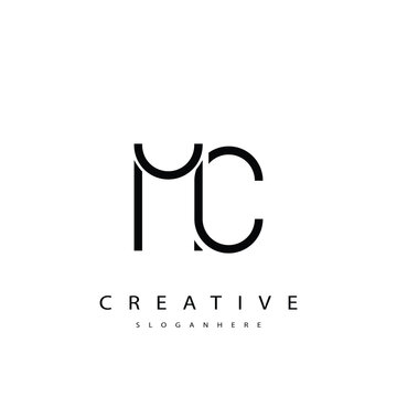 MC Abstract  Monogram Logo Design. This logo is designed with a combination of two line letters M and C 
