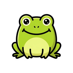 Fototapeta premium Cartoon Green Frog. (1)