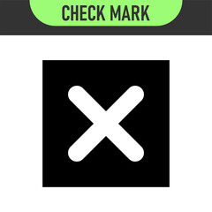 Obraz premium check mark icon button set. check box icon with right and wrong buttons and yes or no checkmark icons in green tick box and red cross. vector illustration 