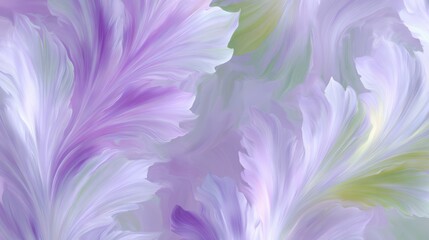soft feather pattern, gentle, flowing, abstract background pattern with painterly qualities features feather-like shapes in soft, diffused shades infinitely tiling