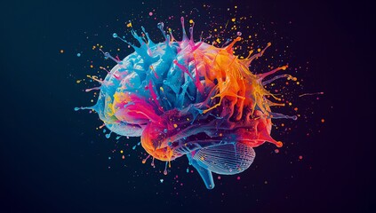 Fototapeta premium jellyfish in the water human brain