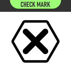 Obraz premium check mark icon button set. check box icon with right and wrong buttons and yes or no checkmark icons in green tick box and red cross. vector illustration 