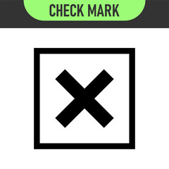 Obraz premium check mark icon button set. check box icon with right and wrong buttons and yes or no checkmark icons in green tick box and red cross. vector illustration 