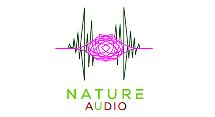 Vibrant Music Brand Vector Logo Combining Nature and Audio Elements, Organic Sound Harmony Symbol for Eco-Friendly Festivals, Meditation Music Apps, and Acoustic Instrument Shop Branding