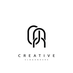 Obraz premium OA Abstract Monogram Logo Design. This logo is designed with a combination of two line letters O and A 