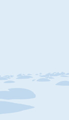 Fototapeta premium Serene Winter Landscape with Snow-Covered Rolling Hills Underneath a Vast Quiet Sky Creating a Minimalist and Calm Atmosphere for Tranquil Reflection