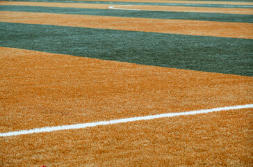 Freshly Cut Orange Grass with Diagonal Lines