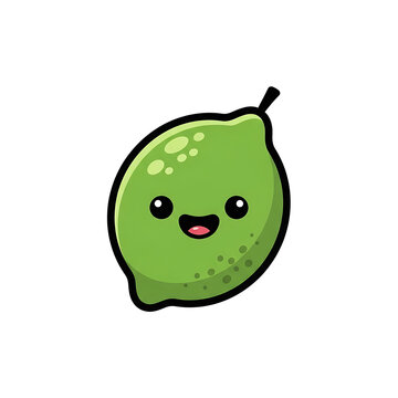 Cute lime character.