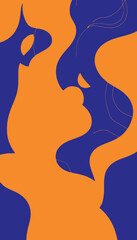 Vibrant Abstract Art with Bold Colors and Flowing Shapes Creating a Dynamic Visual Experience