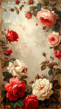 Illustrated rose box