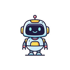 Obraz premium Cute Cartoon Robot. (3)