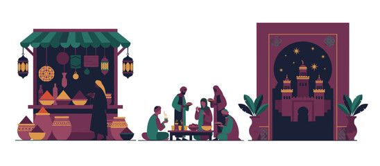 Happy young man in a green anorak and brown cap holds sunglasses, smiling at the camera in a bold graphic illustration with a large leafless tree