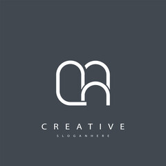 QA Abstract  Monogram Logo Design. This logo is designed with a combination of two line letters Q and A 