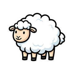 Cartoon Cute Sheep.