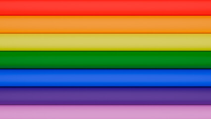 Abstract rainbow background with horizontal colorful stripes and soft gradient transitions. Modern, minimal composition suitable for digital design, branding, wallpapers, and creative visual projects.