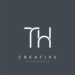 TH Abstract  Monogram Logo Design. This logo is designed with a combination of two line letters T and H  © Mahamud