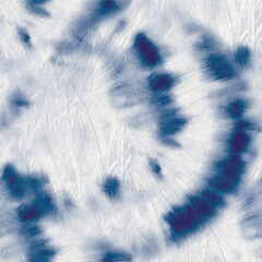 Dirty Tie Dye Paint. Dyed Print Tie Dye. Tie Dye Grunge Swirl. Blue Swirl Background. Vector Traditional Repeat. Seamless Stripe Texture. Circle Print. Spiral Dyed Background. Round Seamless Circle.