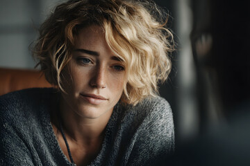 Woman with problems during therapy