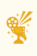 Film strip turning into golden light