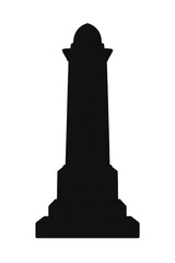 Simple memorial pillar silhouette
