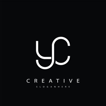 YC Abstract  Monogram Logo Design. This logo is designed with a combination of two line letters Y and C 