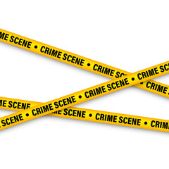 Barricade construction tape. Colorful police warning line, brightly colored danger or hazard stripe, ribbon. Restricted area, zone. Attention symbol. Vector illustration