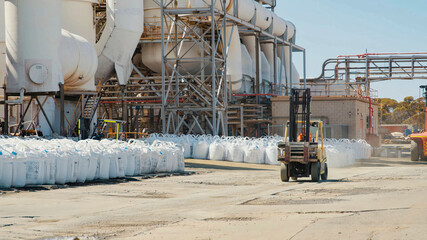 Lime transport and storage process in industrial plant © WILL PHOTOGRAPHY
