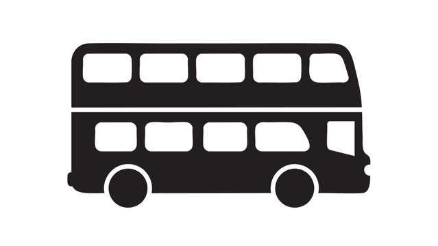 Icon of a doubledecker bus for transportation and travel themes