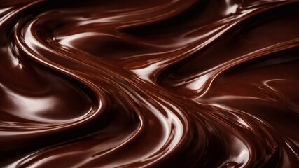 Naklejka premium Melted Dark Chocolate Texture While Solidifying