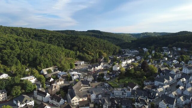 Aerial View of Urban Residential Area on a Sunny Summer Day 4