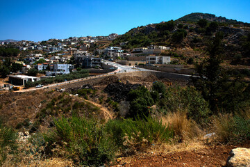 Fototapeta premium village in the mountains, north of Israel, Golan Heights