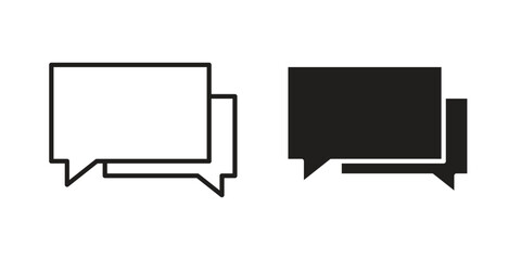 Chat icons simple design. Vector illustration for web ui