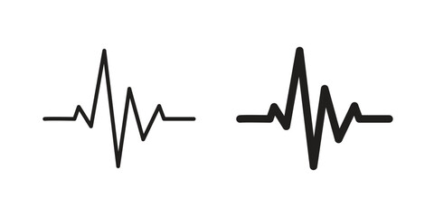 Heartbeat icons simple design. Vector illustration for web ui