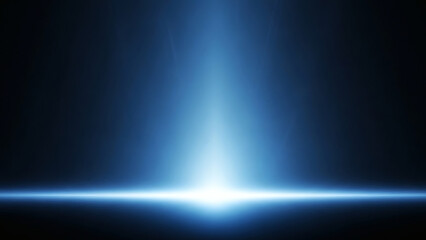 Blue light leaks and gradient over an abstract grainy background. Grainy colorful warm blue light leaks on a black background with a dust texture. Blue wavy abstract background for presentation